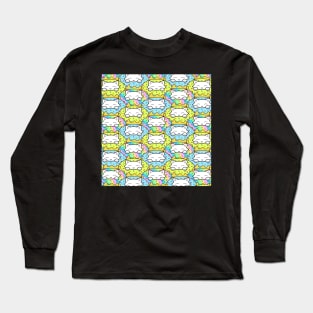 Donut worry, be happy like these cats Long Sleeve T-Shirt